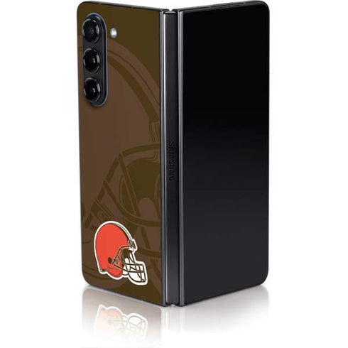 NFL Cleveland Browns Double Vision Galaxy Z Fold5 5G Skin