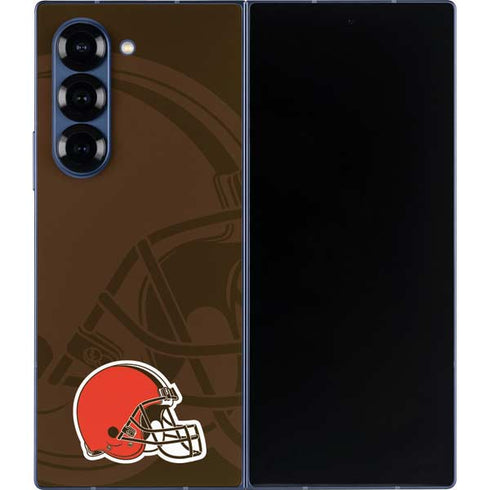 NFL Cleveland Browns Double Vision Galaxy Z Fold6 Skin