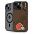 NFL Cleveland Browns Double Vision iPhone 15 Kickstand Case