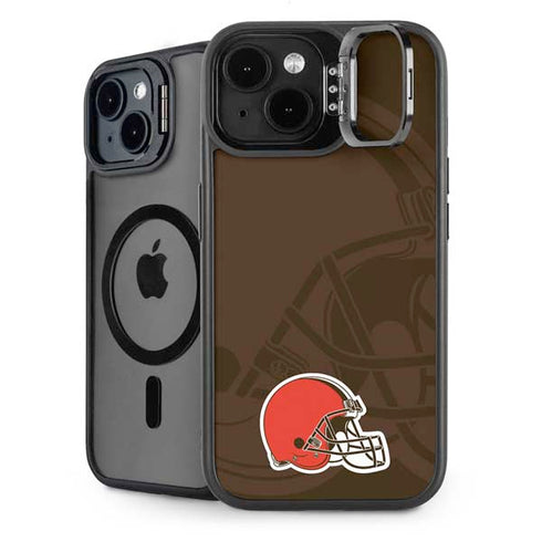 NFL Cleveland Browns Double Vision iPhone 15 Plus Kickstand Case