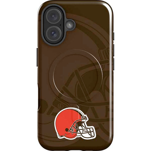 NFL Cleveland Browns Double Vision iPhone 16 Magsafe Impact Case