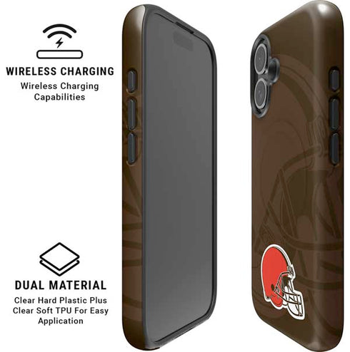 NFL Cleveland Browns Double Vision iPhone 16 Magsafe Impact Case
