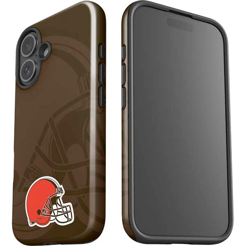 NFL Cleveland Browns Double Vision iPhone 16 Plus Impact Case