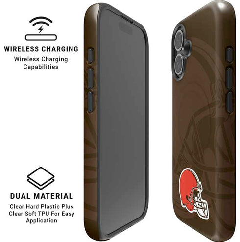 NFL Cleveland Browns Double Vision iPhone 16 Plus Magsafe Impact Case
