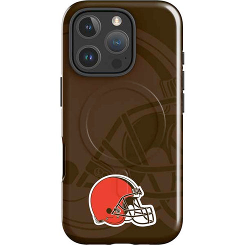 NFL Cleveland Browns Double Vision iPhone 16 Pro Max Magsafe Impact Case