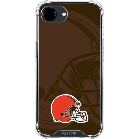 NFL Cleveland Browns Double Vision iPhone 16e Clear Case
