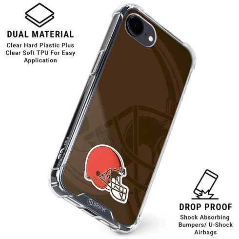 NFL Cleveland Browns Double Vision iPhone 16e Clear Case