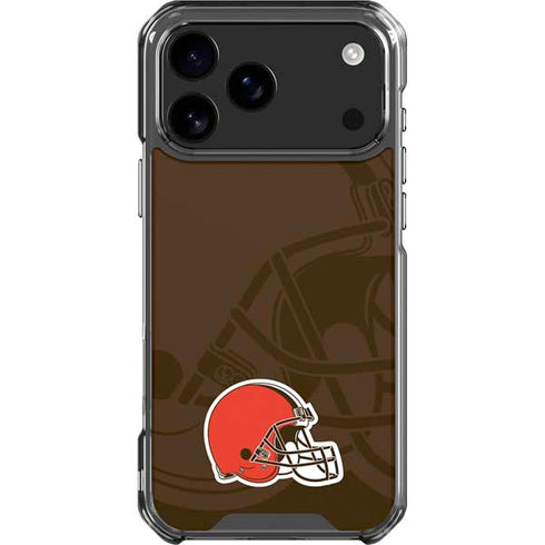 NFL Cleveland Browns Double Vision iPhone 18 Pro Max Clear Case