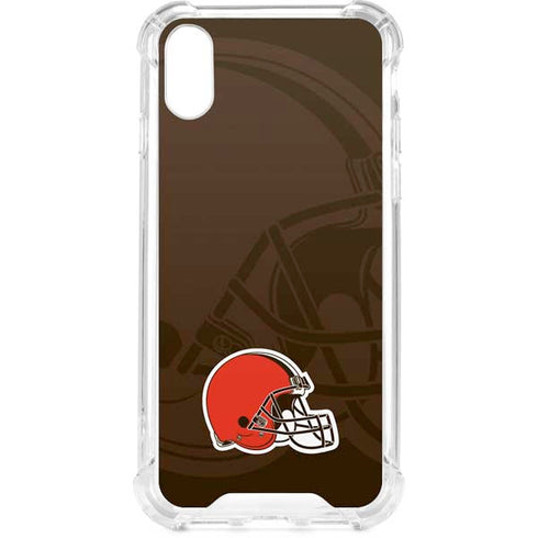 NFL Cleveland Browns Double Vision iPhone XS Clear Case