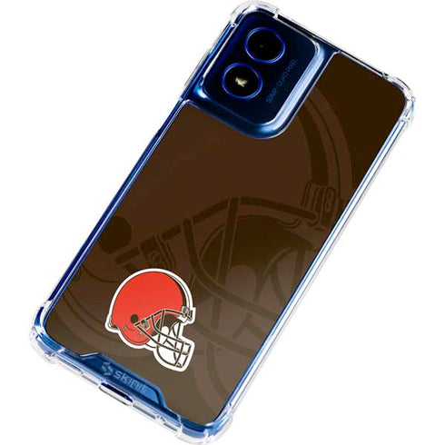 NFL Cleveland Browns Double Vision Moto G 5G (2024) Clear Case