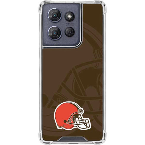 NFL Cleveland Browns Double Vision Moto G Power 5G (2025) Clear Case
