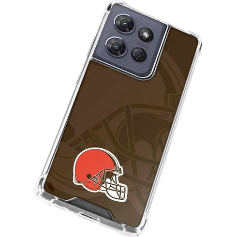 NFL Cleveland Browns Double Vision Moto G Power 5G (2025) Clear Case