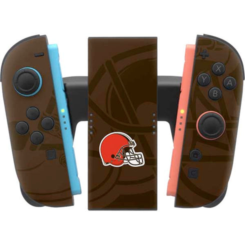 NFL Cleveland Browns Double Vision Nintendo Switch 2 (2025) Joy-Con Controller Skin