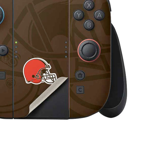NFL Cleveland Browns Double Vision Nintendo Switch 2 (2025) Joy-Con Controller Skin