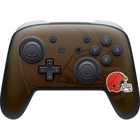 NFL Cleveland Browns Double Vision Nintendo Switch 2 (2025) Pro Controller Skin