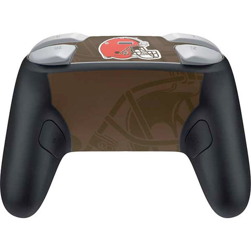 NFL Cleveland Browns Double Vision Nintendo Switch 2 (2025) Pro Controller Skin
