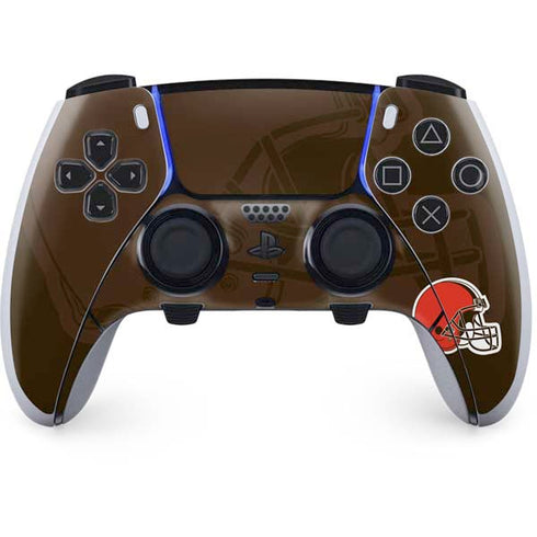 NFL Cleveland Browns Double Vision PS5 DualSense Edge Pro Controller Skin