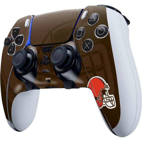 NFL Cleveland Browns Double Vision PS5 DualSense Edge Pro Controller Skin