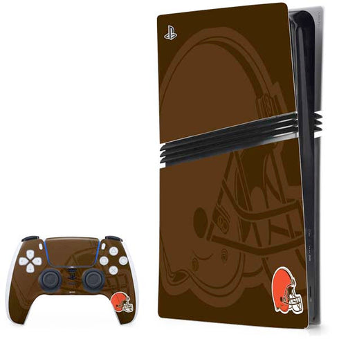 NFL Cleveland Browns Double Vision PS5 Pro Bundle Skin