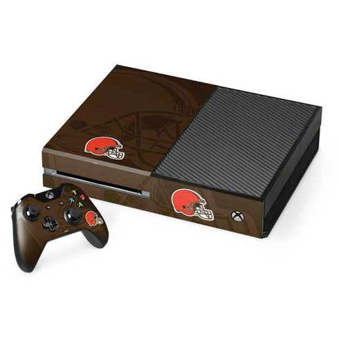 NFL Cleveland Browns Double Vision Xbox One Console and Controller Bundle Skin