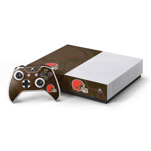 NFL Cleveland Browns Double Vision Xbox One S All-Digital Edition Bundle Skin