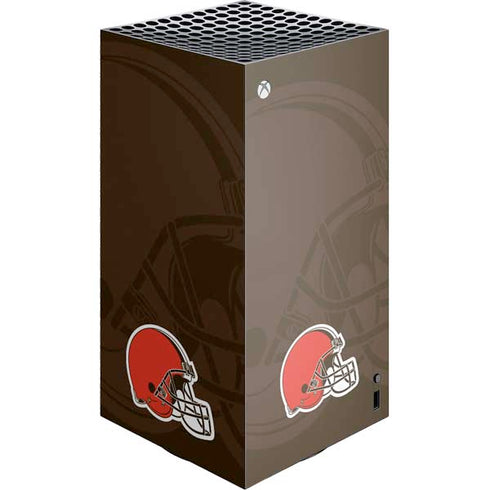 NFL Cleveland Browns Double Vision XBox Series X Digital Edition Console Skin