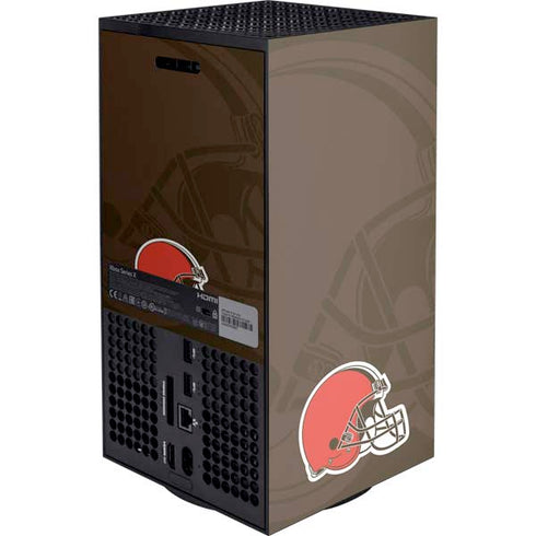 NFL Cleveland Browns Double Vision XBox Series X Digital Edition Console Skin