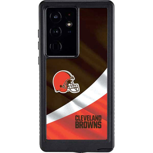 NFL Cleveland Browns Galaxy S24 Ultra Waterproof Case