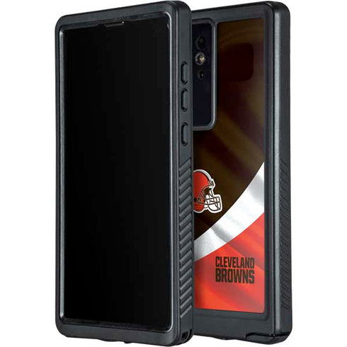NFL Cleveland Browns Galaxy S24 Ultra Waterproof Case