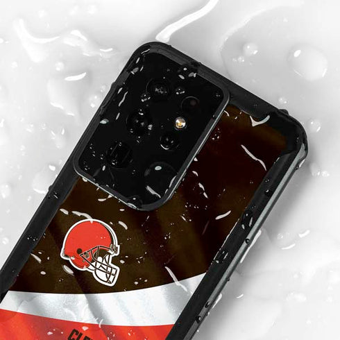 NFL Cleveland Browns Galaxy S24 Ultra Waterproof Case