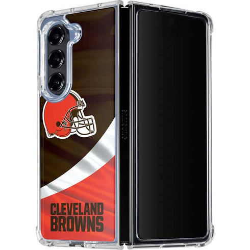 NFL Cleveland Browns Galaxy Z Fold5 5G Clear Case