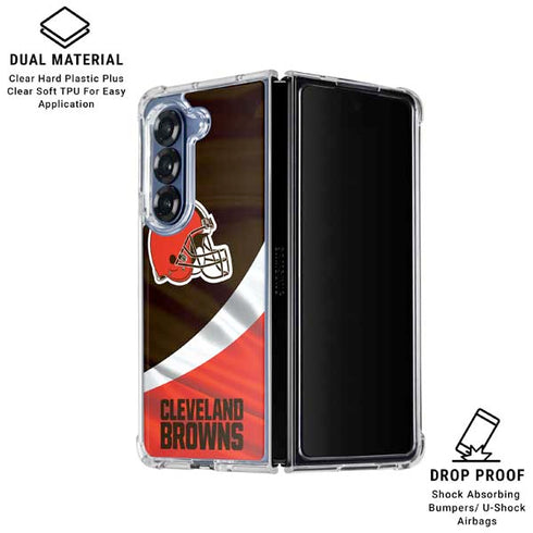 NFL Cleveland Browns Galaxy Z Fold7 Clear Case