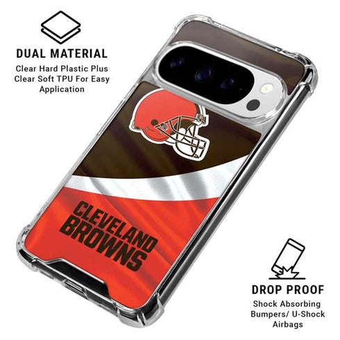 NFL Cleveland Browns Google Pixel 10 Pro XL Clear Case