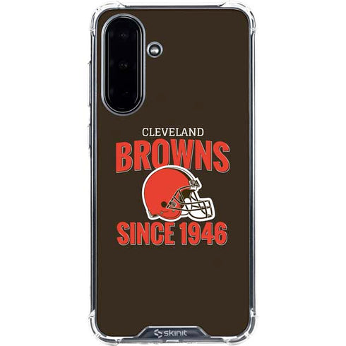 NFL Cleveland Browns Helmet Galaxy A36 5G Clear Case
