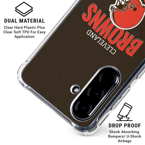 NFL Cleveland Browns Helmet Galaxy A36 5G Clear Case