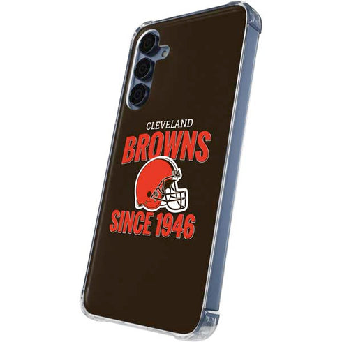 NFL Cleveland Browns Helmet Galaxy A55 5G Clear Case