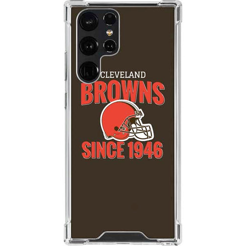 NFL Cleveland Browns Helmet Galaxy S23 Ultra Clear Case
