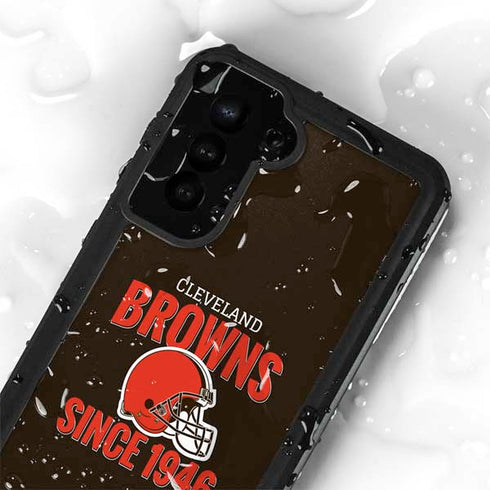 NFL Cleveland Browns Helmet Galaxy S24 Plus Waterproof Case