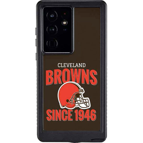NFL Cleveland Browns Helmet Galaxy S24 Ultra Waterproof Case