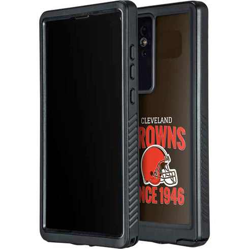 NFL Cleveland Browns Helmet Galaxy S24 Ultra Waterproof Case