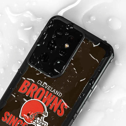 NFL Cleveland Browns Helmet Galaxy S24 Ultra Waterproof Case