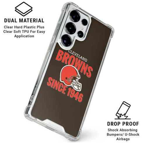 NFL Cleveland Browns Helmet Galaxy S25 Ultra Clear Case