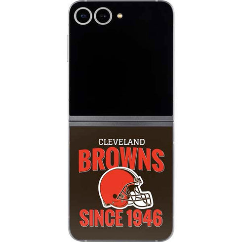 NFL Cleveland Browns Helmet Galaxy Z Flip6 Skin