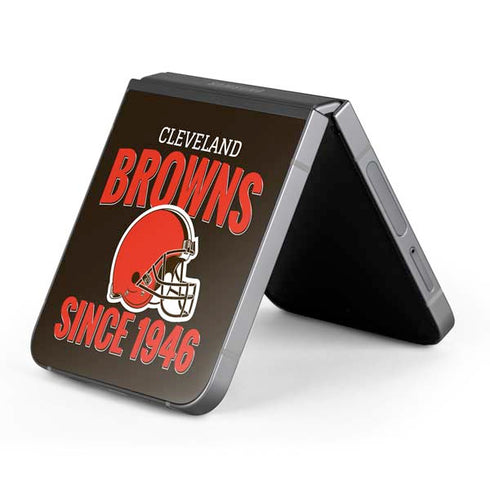 NFL Cleveland Browns Helmet Galaxy Z Flip6 Skin