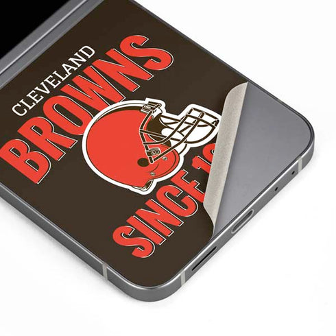 NFL Cleveland Browns Helmet Galaxy Z Flip6 Skin
