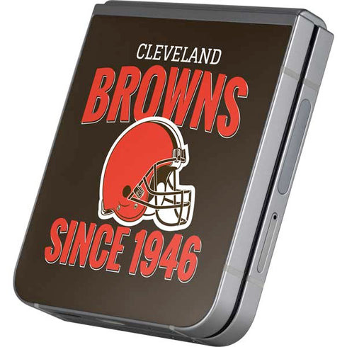 NFL Cleveland Browns Helmet Galaxy Z Flip6 Skin
