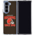 NFL Cleveland Browns Helmet Galaxy Z Fold5 5G Clear Case