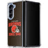 NFL Cleveland Browns Helmet Galaxy Z Fold5 5G Clear Case