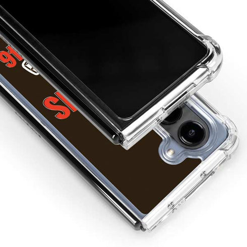 NFL Cleveland Browns Helmet Galaxy Z Fold5 5G Clear Case