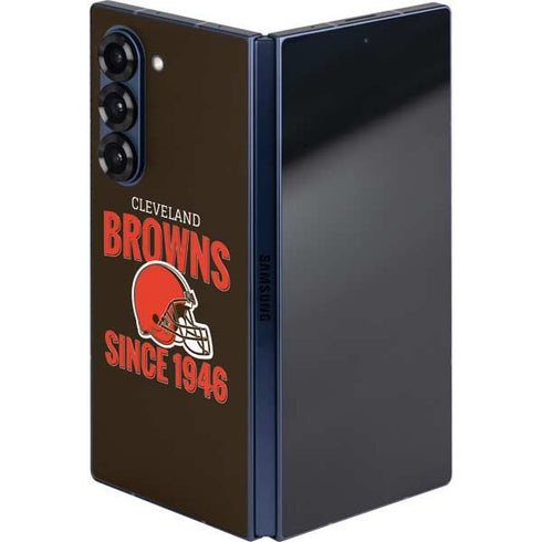 NFL Cleveland Browns Helmet Galaxy Z Fold6 Skin